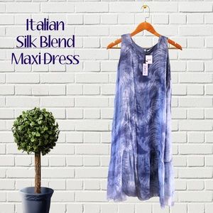 Italian made Silk Blend Maxi Dress NWT sz3X